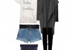 Look N°2, cuissard con cardigan o cappottino