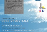 Il Sonetto Misterioso di Dante. Stasera la presentazione del libro di Emanuele Cerullo con Urbe Vesuviana